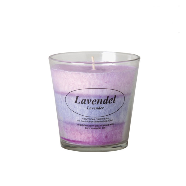 Kerzenfarm Stearinkerze im Glas, Lavendel